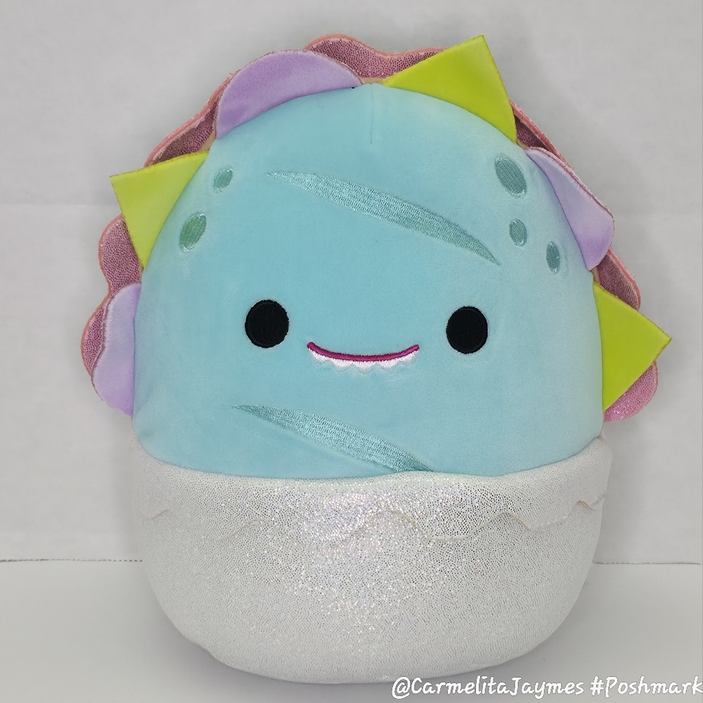 🎃 WILMOT 🥙 8" Blacklight Blue & Pink Hoagie Halloween 2024 Squishmallow NWT